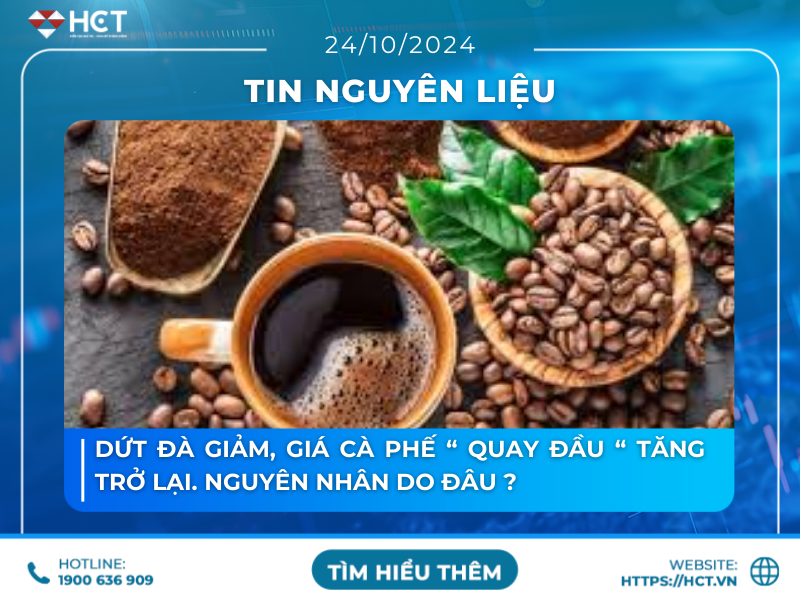 Dứt đà giảm, giá cà phê“ quay đầu “ tăng trở lại. Nguyên nhân do đâu ?