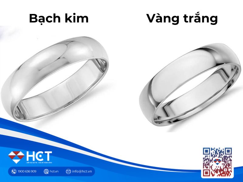 Phân biệt vàng trắng và bạch kim