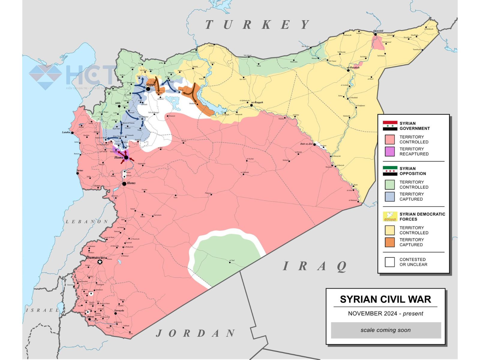 Bản đồ nội chiến Syria