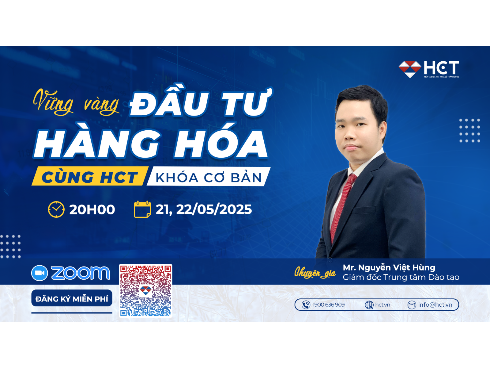 Khóa học Vững vàng đầu tư hàng hóa cùng HCT