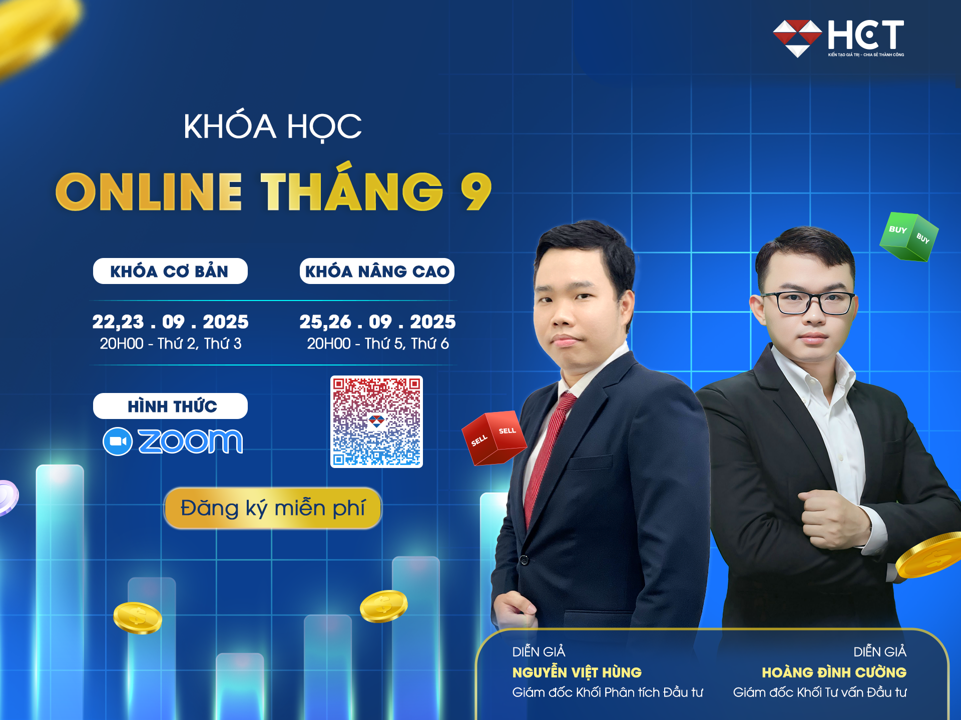 Đầu tư hàng hóa thông minh: Chuỗi đào tạo online tháng 9 từ HCT