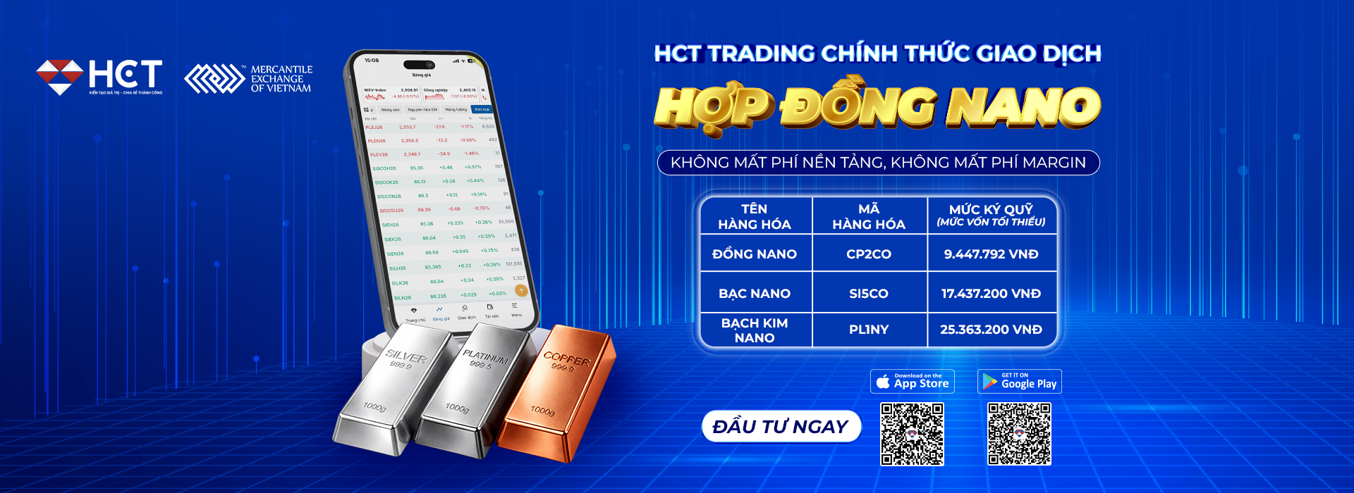 HCT giao dịch hợp đồng nano