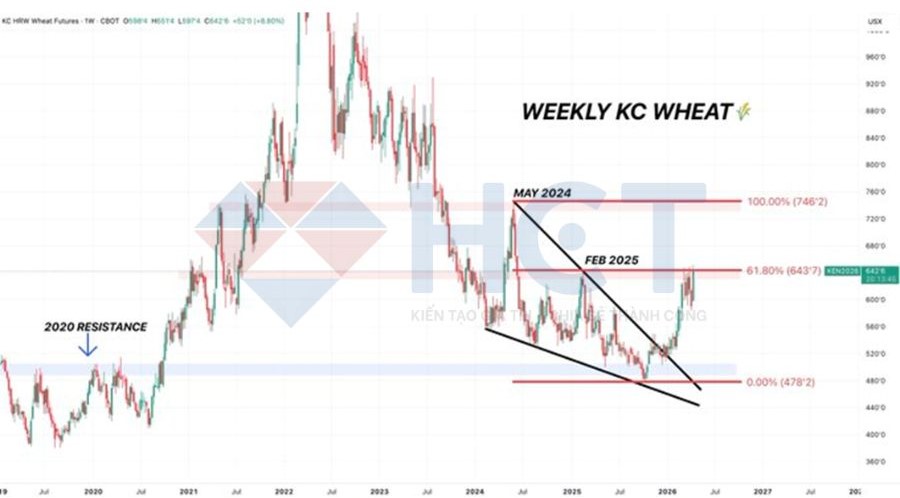 Lúa mì Kansas bám sát vùng đỉnh