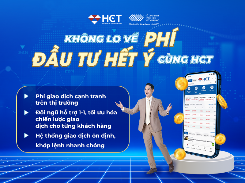 Giao dịch hàng hóa phái sinh với mức phí ưu đãi tại HCT!