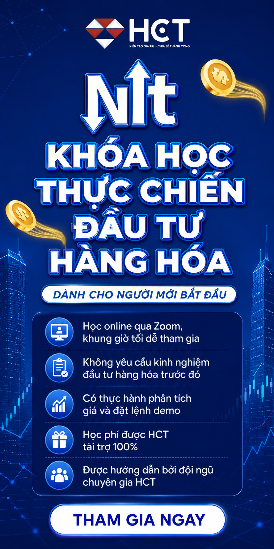 Khóa học đầu tư thực chiến cùng HCT