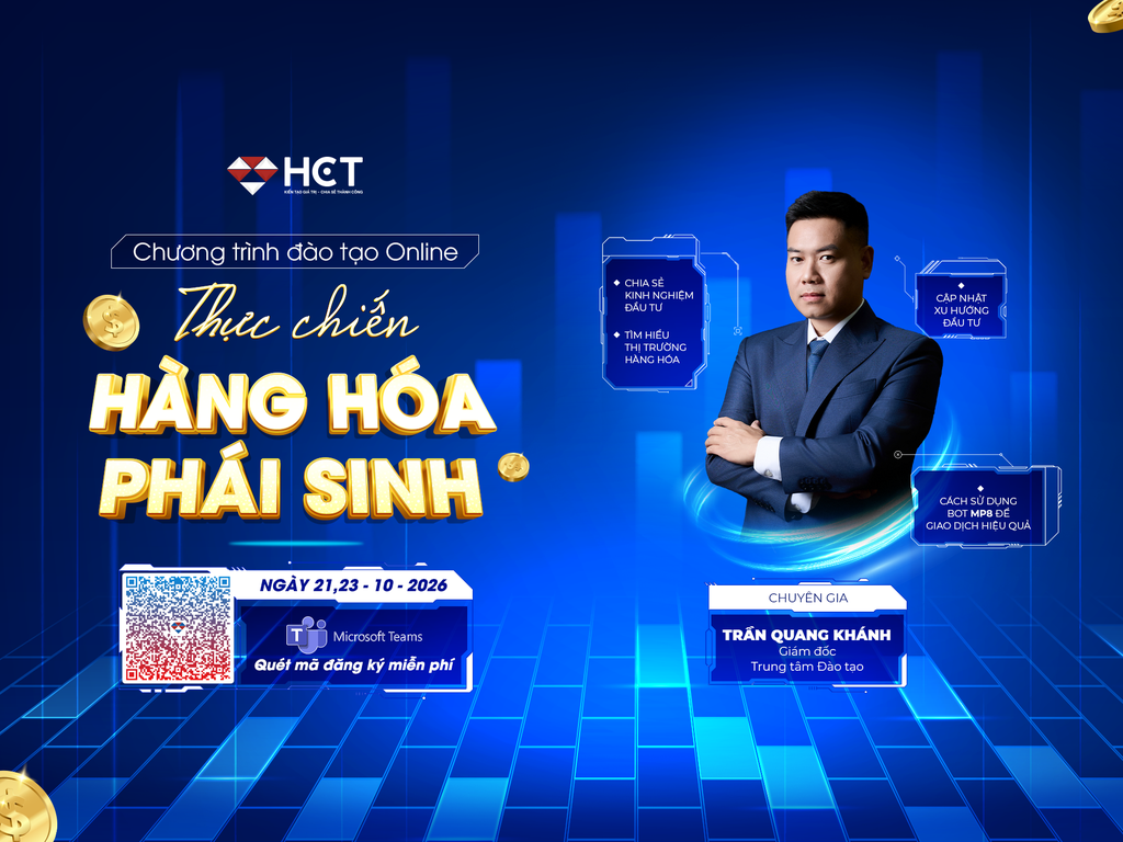 Khóa học thực chiến hàng hóa cùng HCT tháng 10: Khám phá thị trường và ứng dụng bot MP8 trong giao dịch
